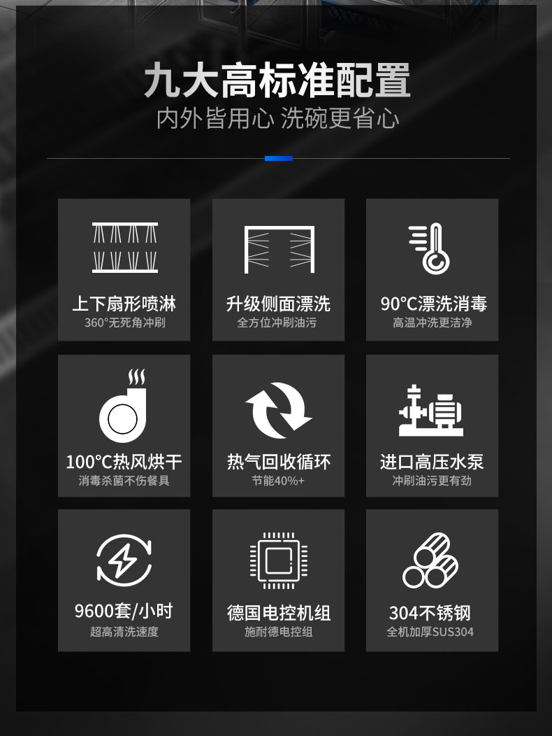 DB多宝视讯长龙洗碗机9大配置 DB多宝视讯长龙洗碗机9大配置